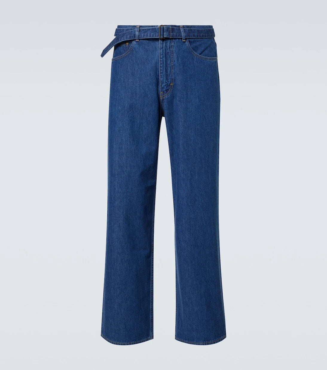 Auralee - Belted straight jeans