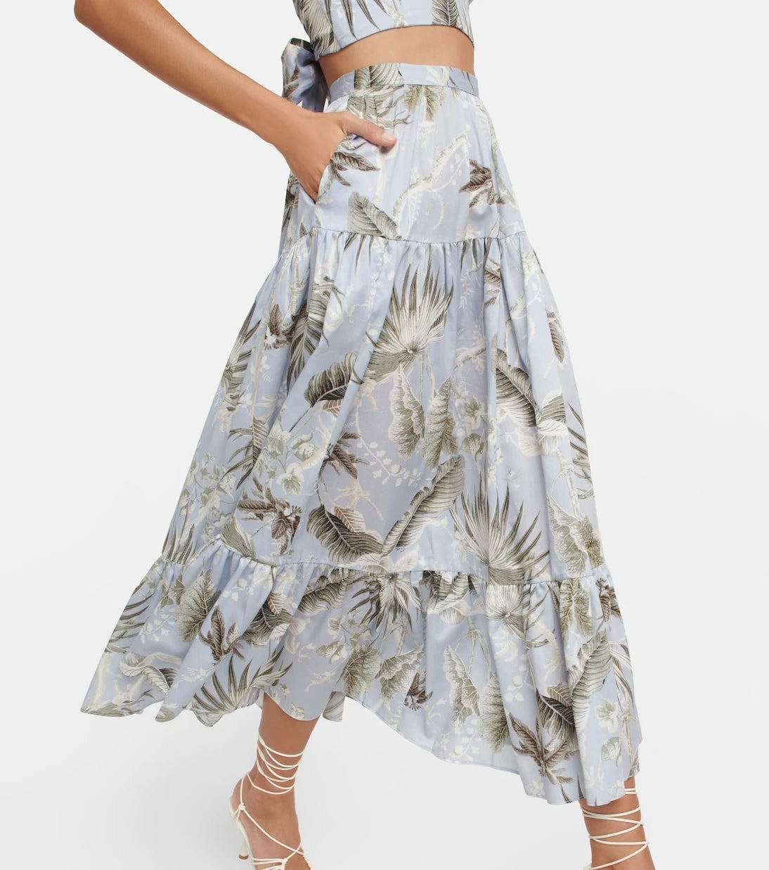 Erdem - Olympia printed cotton midi skirt