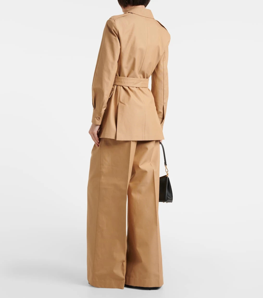 Max Mara - جاكيت باكو قماشي قطني بحزام