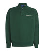 Green Cotton-Blend Collared Sweatshirt