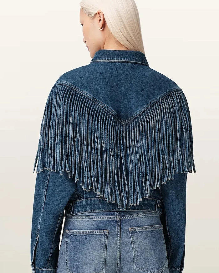 AllSaints kadın denim ceket MARLENE
