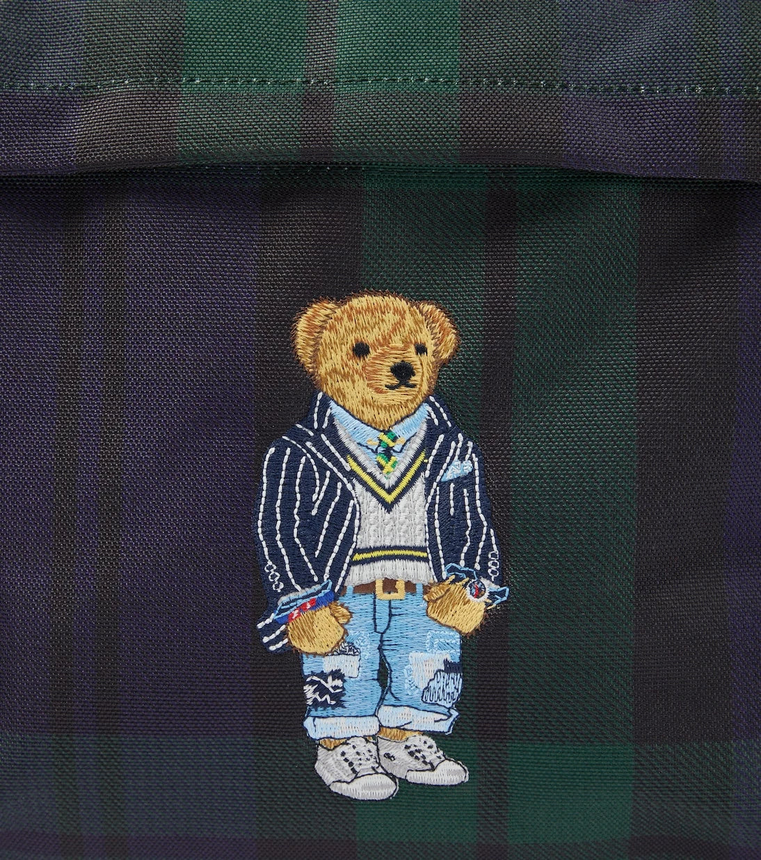 Polo Ralph Lauren Kids - حقيبة ظهر كاروهات بنقشة دب بولو
