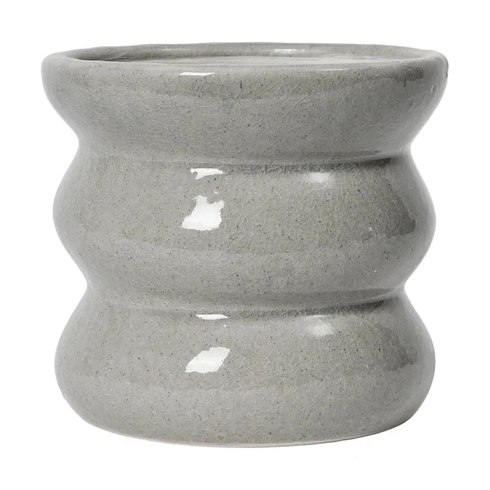 Taş seramik çiçek saksısı 17,5 x 16 cm
