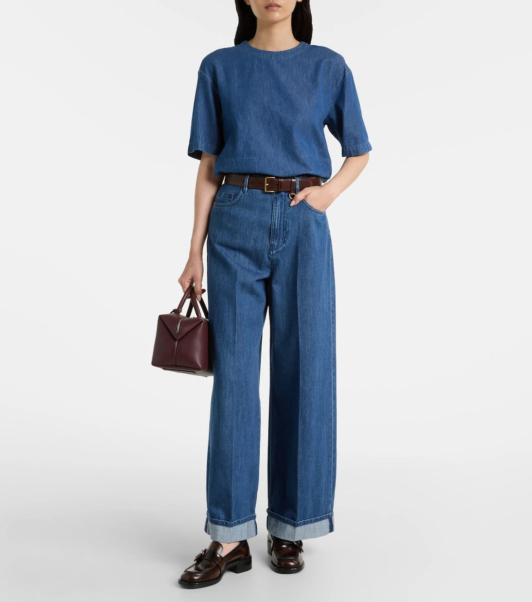 'S Max Mara - بلوزة دينم "موريسكا"