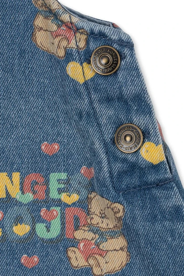 Konges Sløjd денim elbise MAGOT OVERALL DRESS GOTS