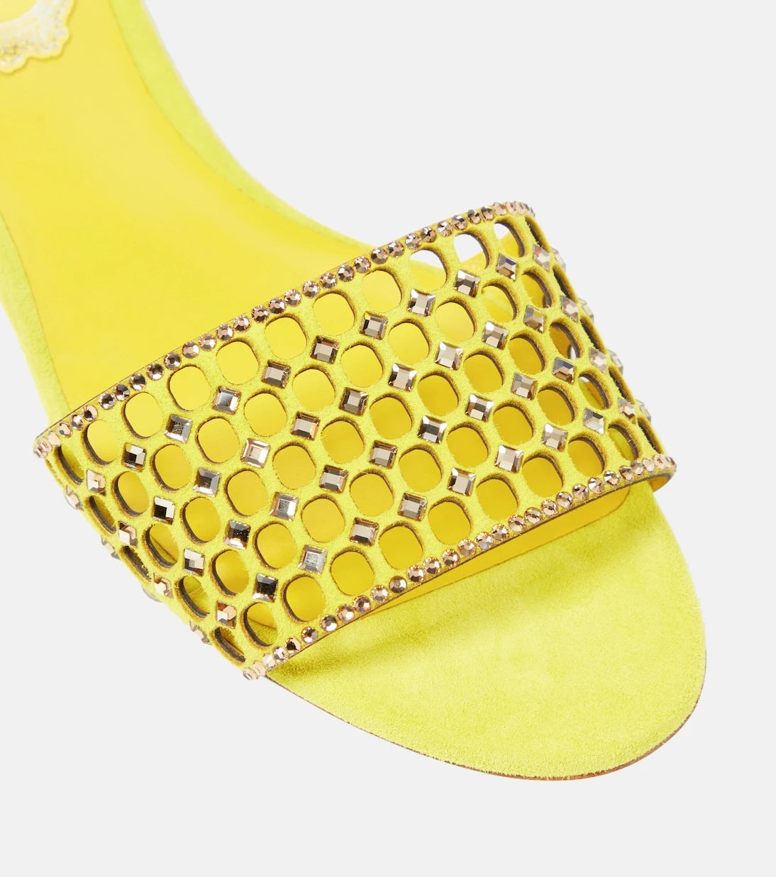 Rene Caovilla - Crystal-embellished suede slides