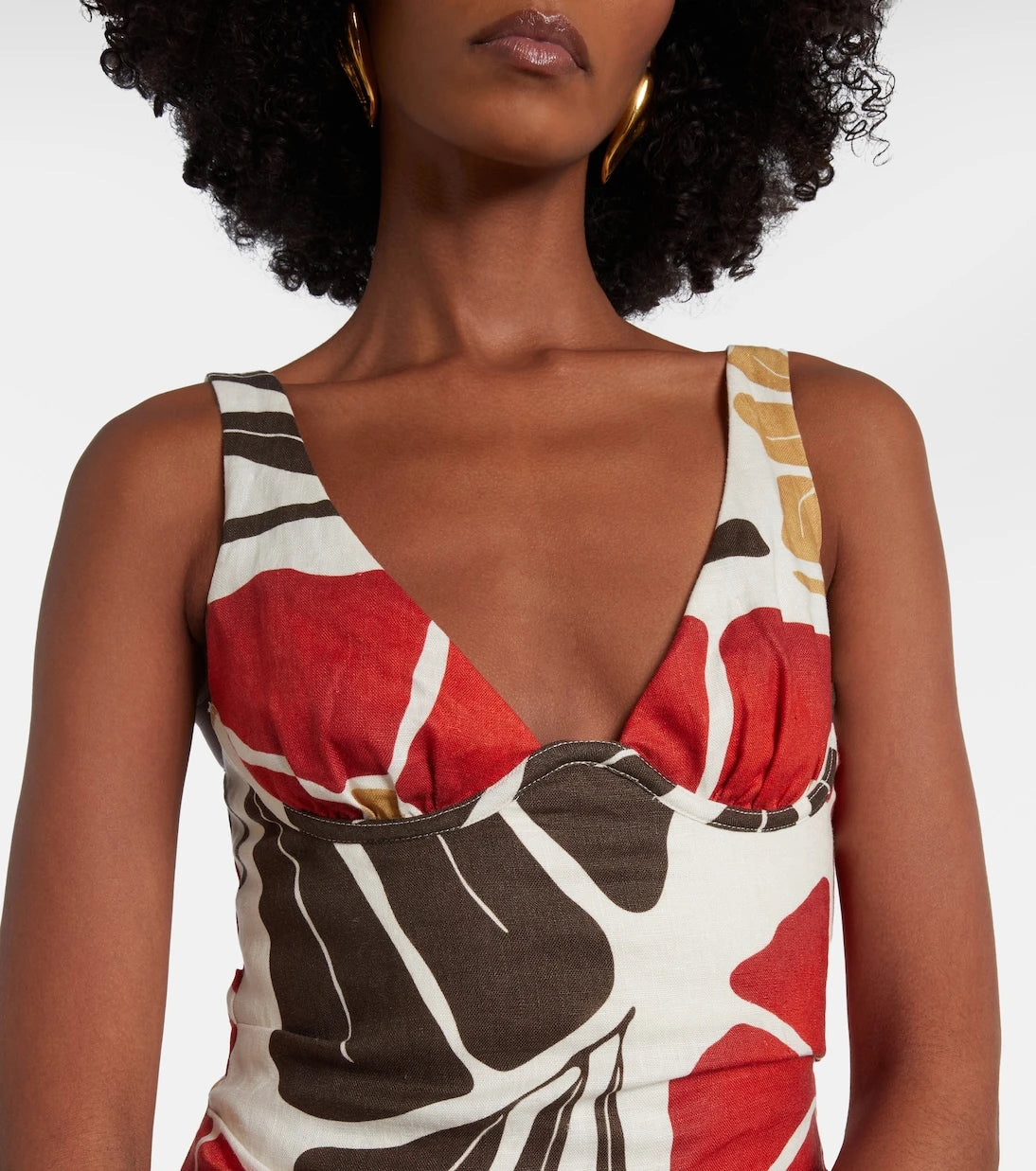 SIR - Julietta floral linen midi dress