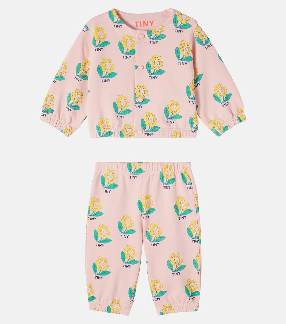 Tinycottons - Baby printed cotton sweatshirt and sweatpants set