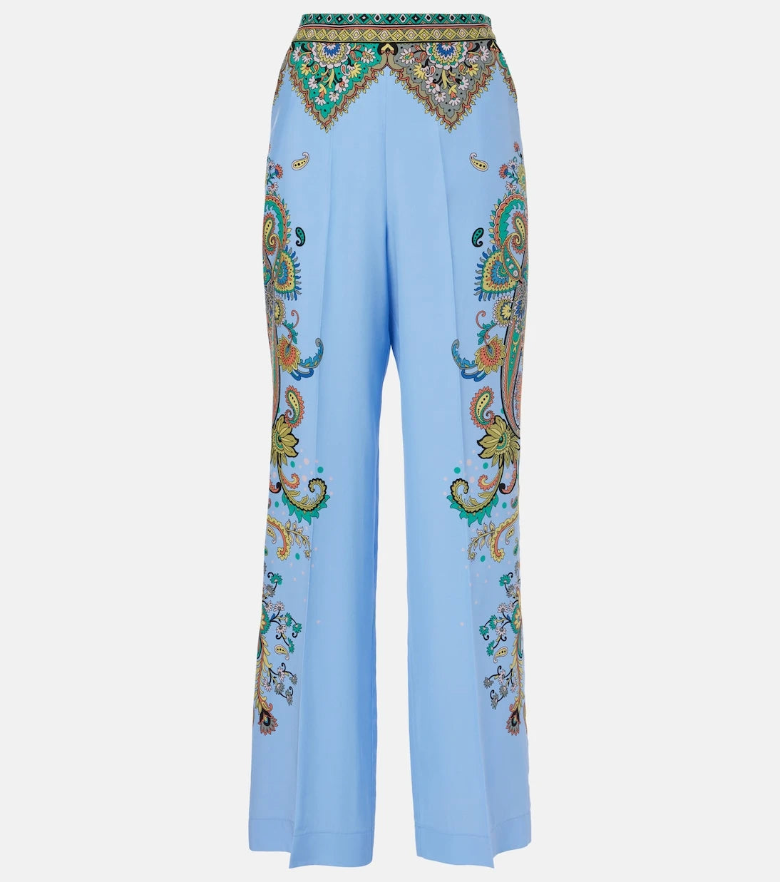 Etro - Floral silk crêpe de chine wide-leg pants