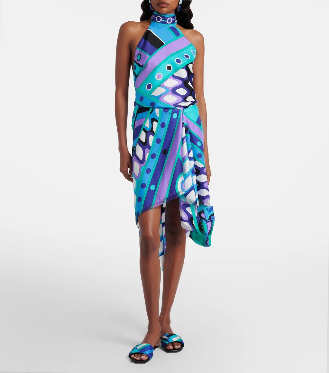 Pucci - Vivara silk twill halterneck top