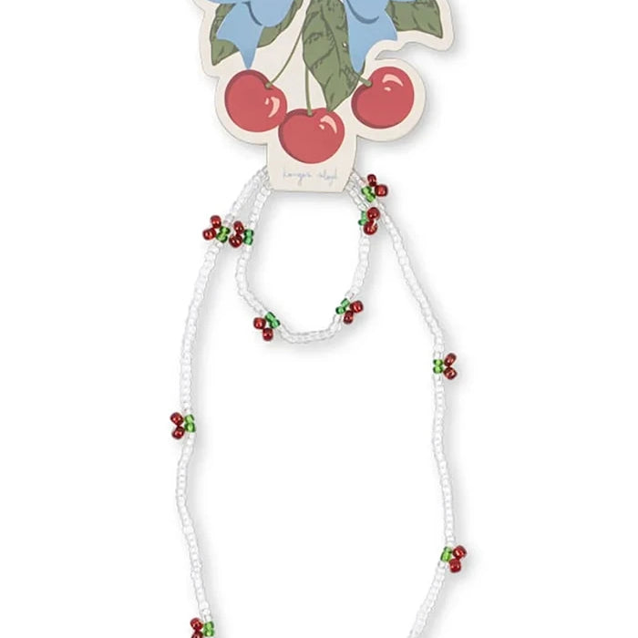 Konges Sløjd Çocuklar için PEARLY CHERRY KOLYE VE BİLEKLİK SETİ