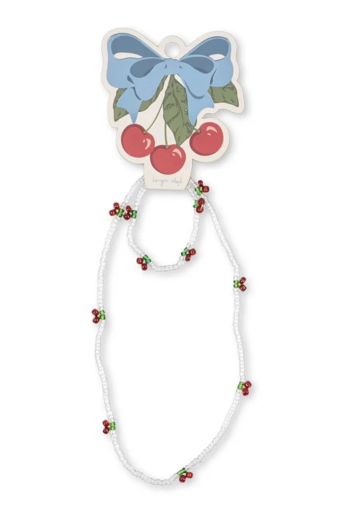 Konges Sløjd Çocuklar için PEARLY CHERRY KOLYE VE BİLEKLİK SETİ