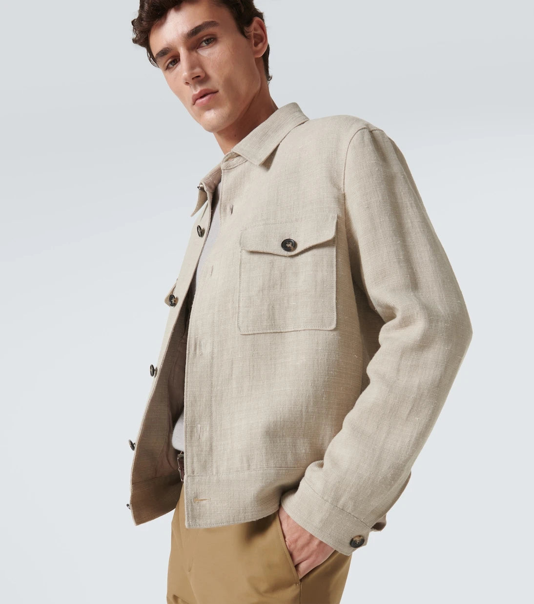 Loro Piana - Clem linen and silk canvas blouson