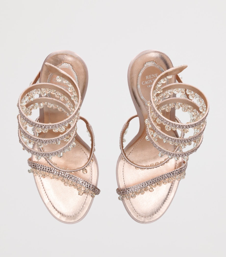 Pink Satin Chandelier Sandals 105
