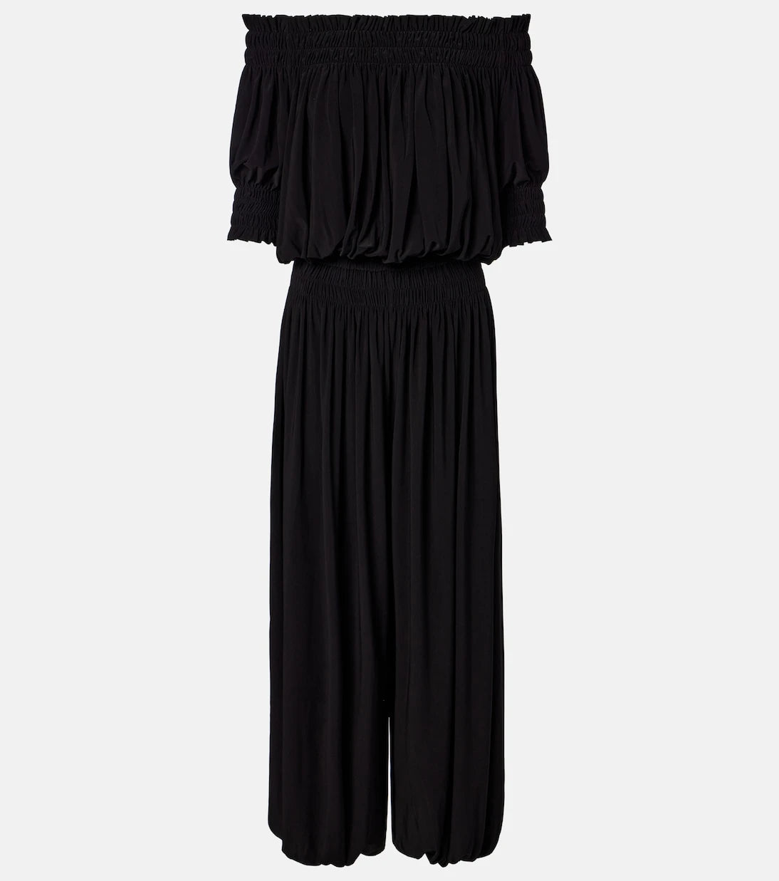 Norma Kamali - Off-shoulder jersey jumpsuit