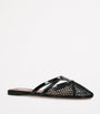 Alaïa Black Infradito Fishnet Flat Mules