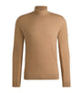 Beige Cashmere Rollneck Sweater