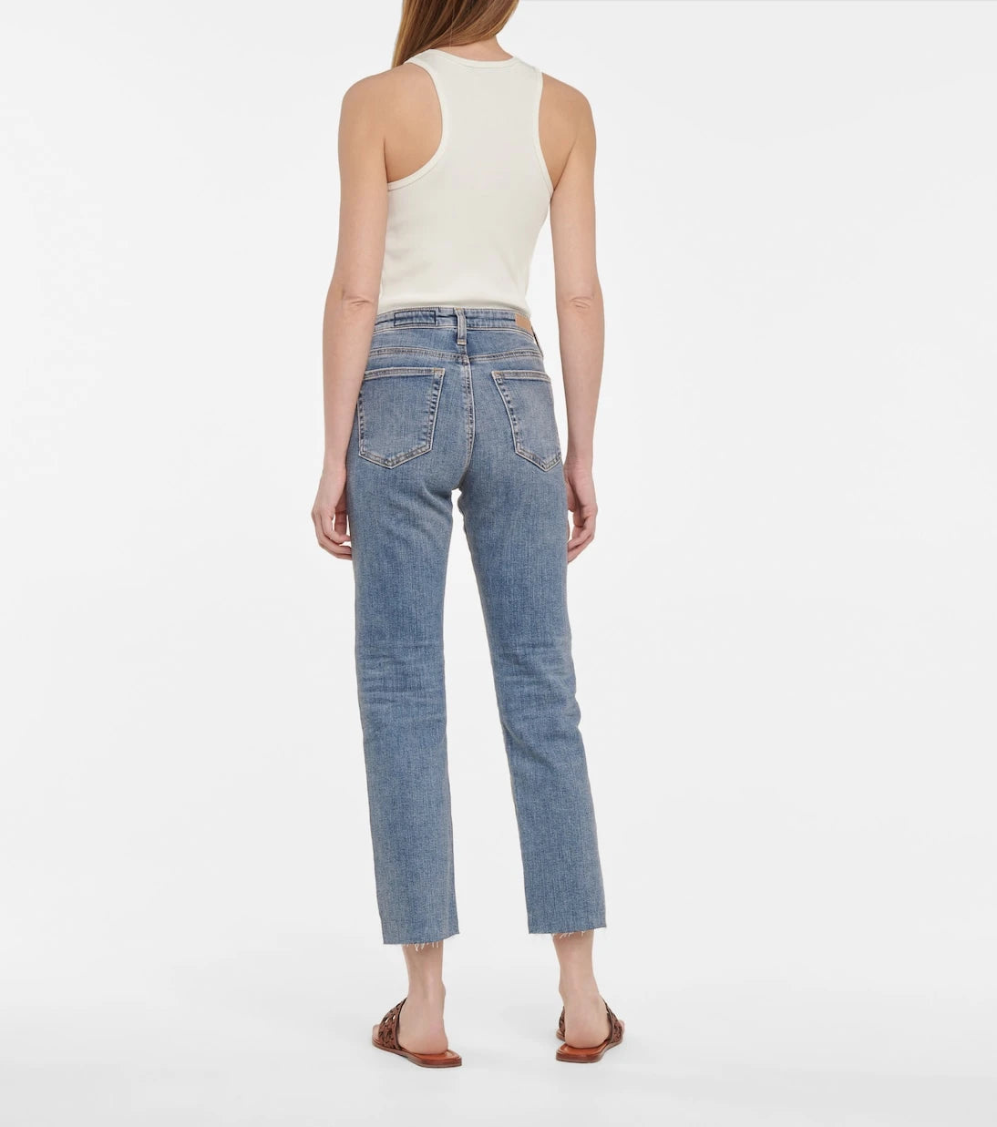 AG Jeans - بنطلون جينز إيزابيل بخصر مرتفع وقصّة مستقيمة