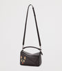 Leather Futurist Cat Puzzle Top-Handle Bag