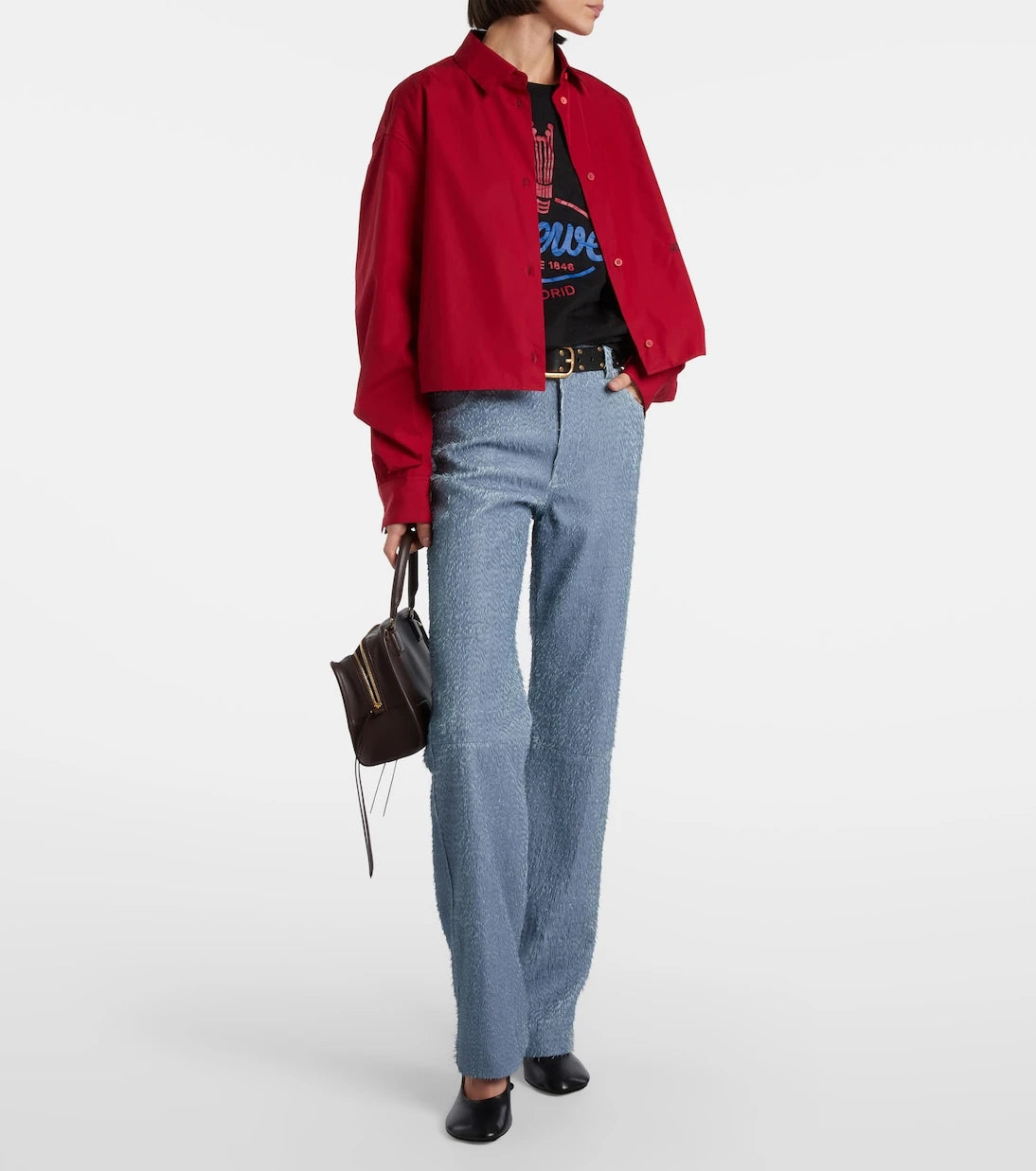 Loewe - Trompe l'œil leather straight pants