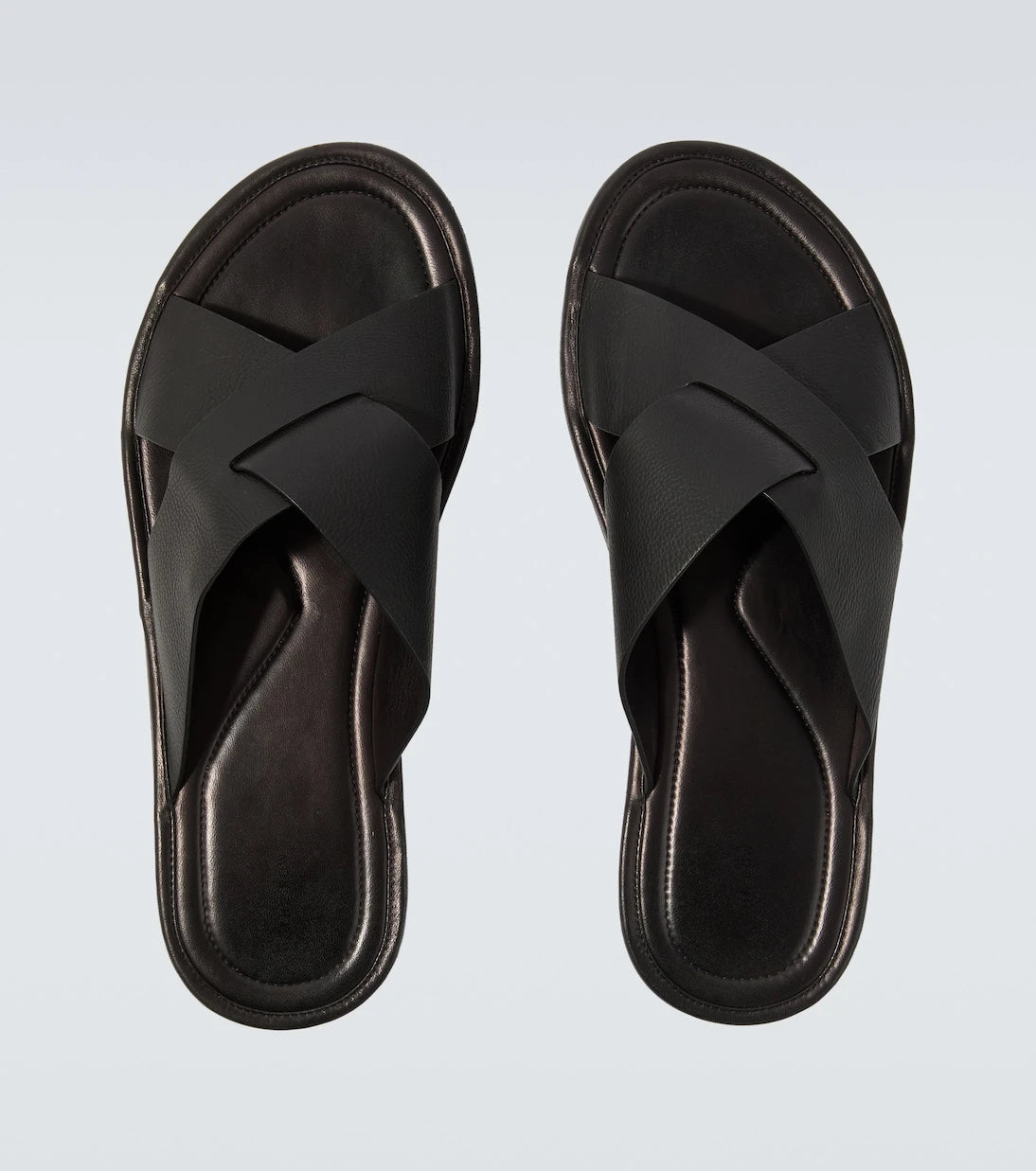 The Row - Malick Cross leather sandals