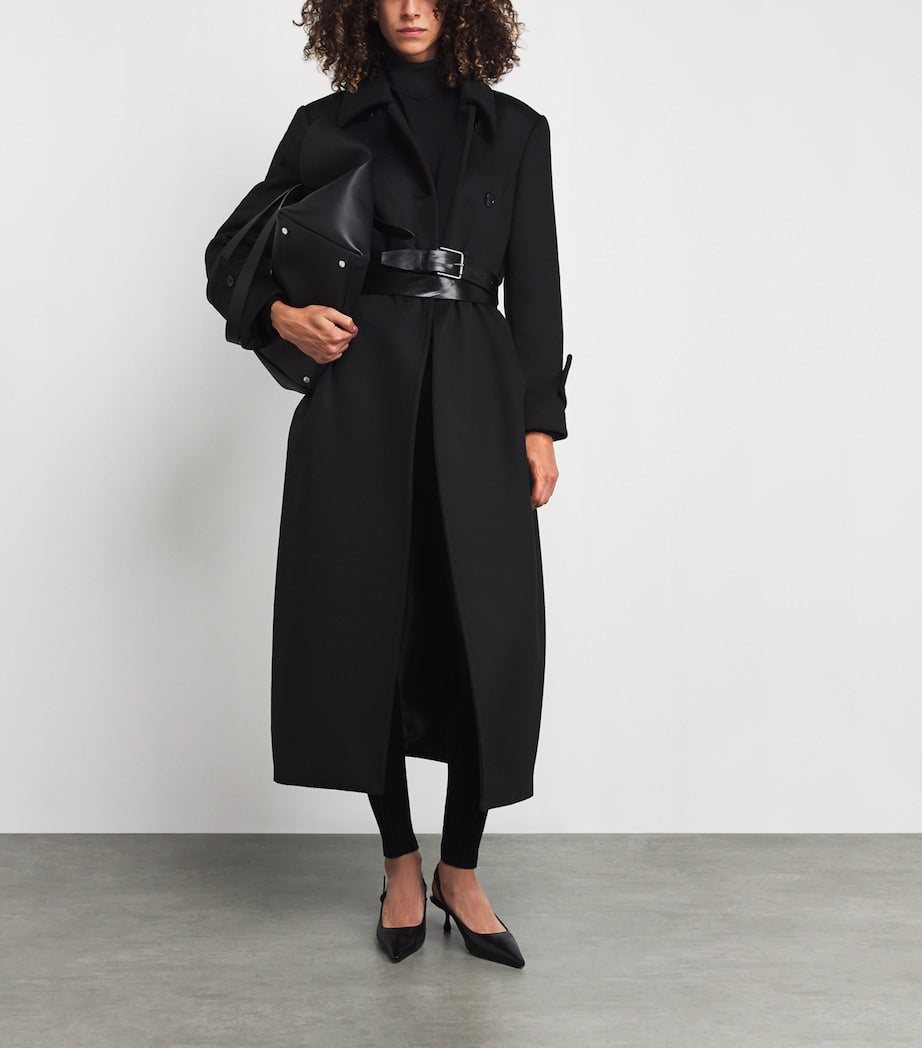 Black Camelwool Collared Coat