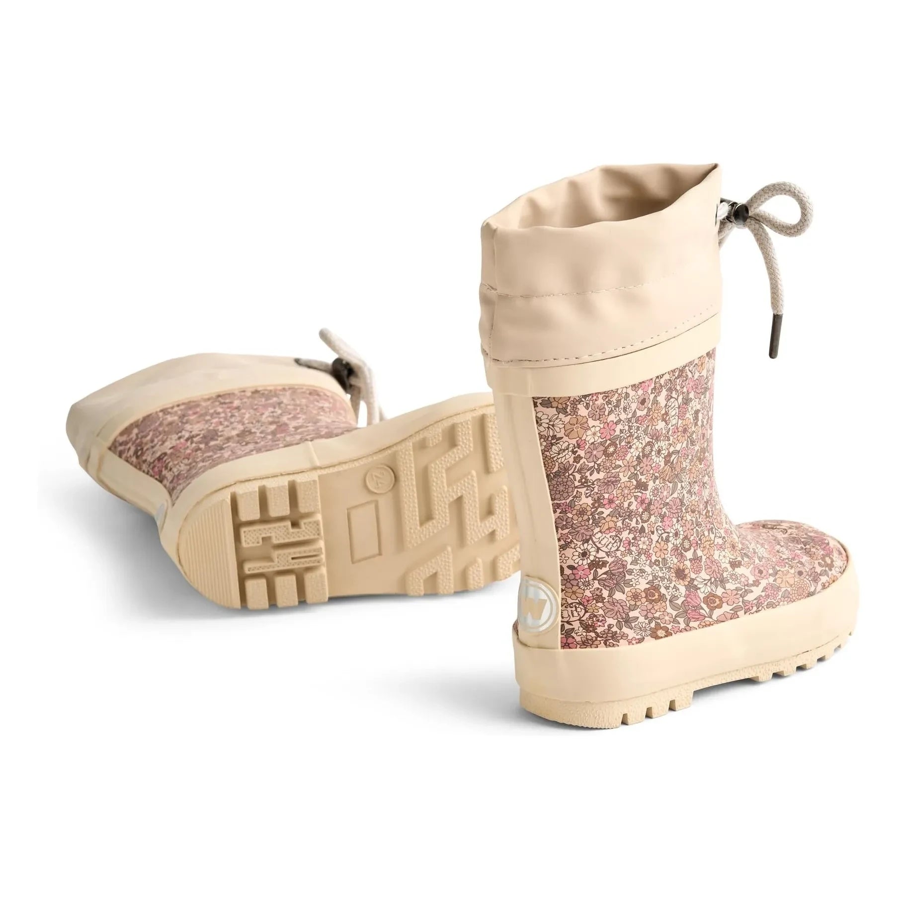 Wheat - Thermo Print Flowered Rain Boots | Pink
