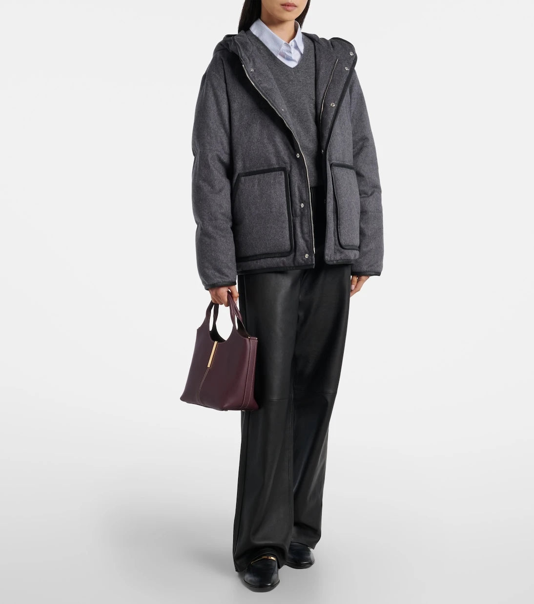 Tod's - Kuşaklı kapüşonlu dolgulu kaşmir ceket