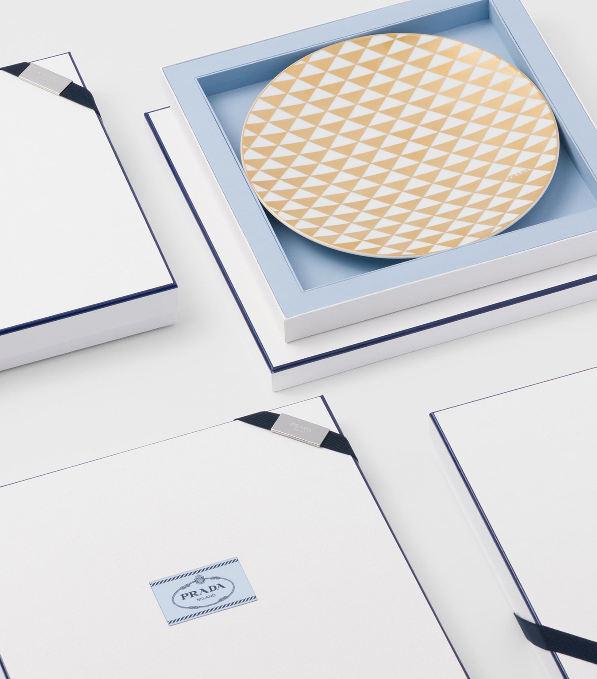 Prada Triangles Mini Charger Plate (28cm)