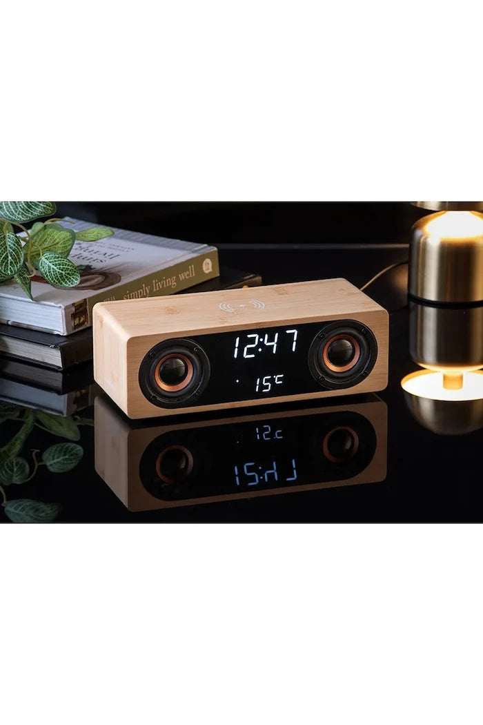 Karlsson Bluetooth Classic BT Speaker Radio Kablosuz Şarj Özellikli ve Hoparlörlü Çalar Saat