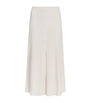 Sandro Paris Beige Pointelle-Knit Midi Skirt