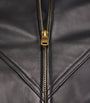 Willy Chavarria Black Leather Ruff Rider Bomber Jacket