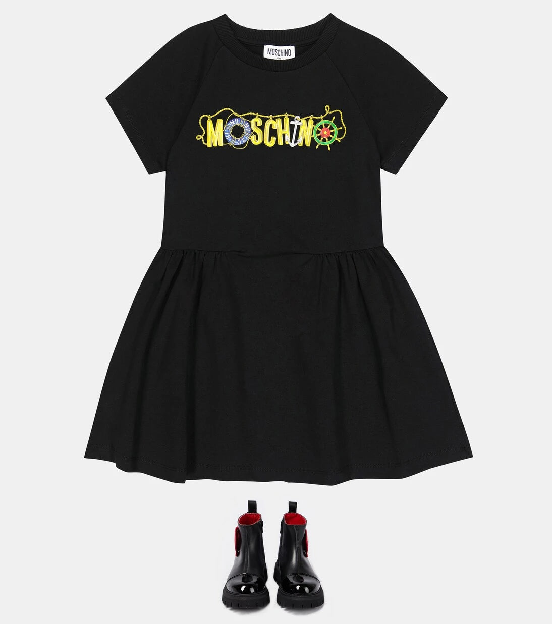 Moschino Kids - Heart patent leather boots