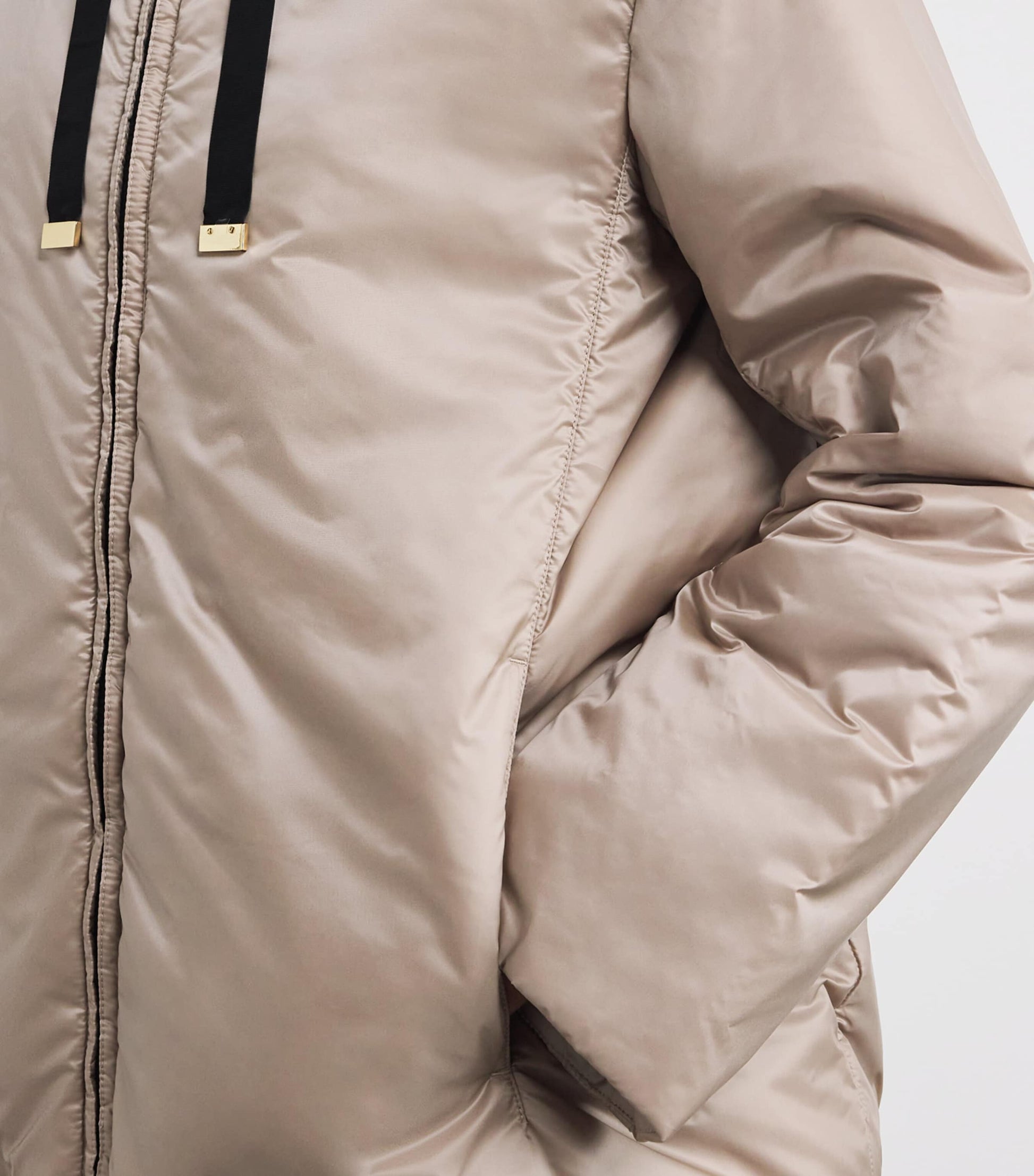 Max Mara Beige The Cube Hooded Puffer Jacket