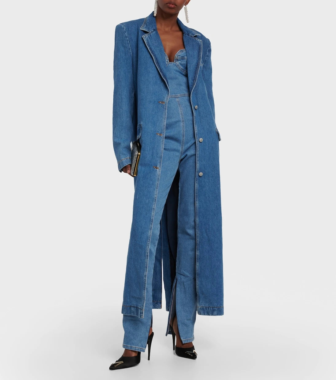 Magda Butrym - Büstiyer denim tulum
