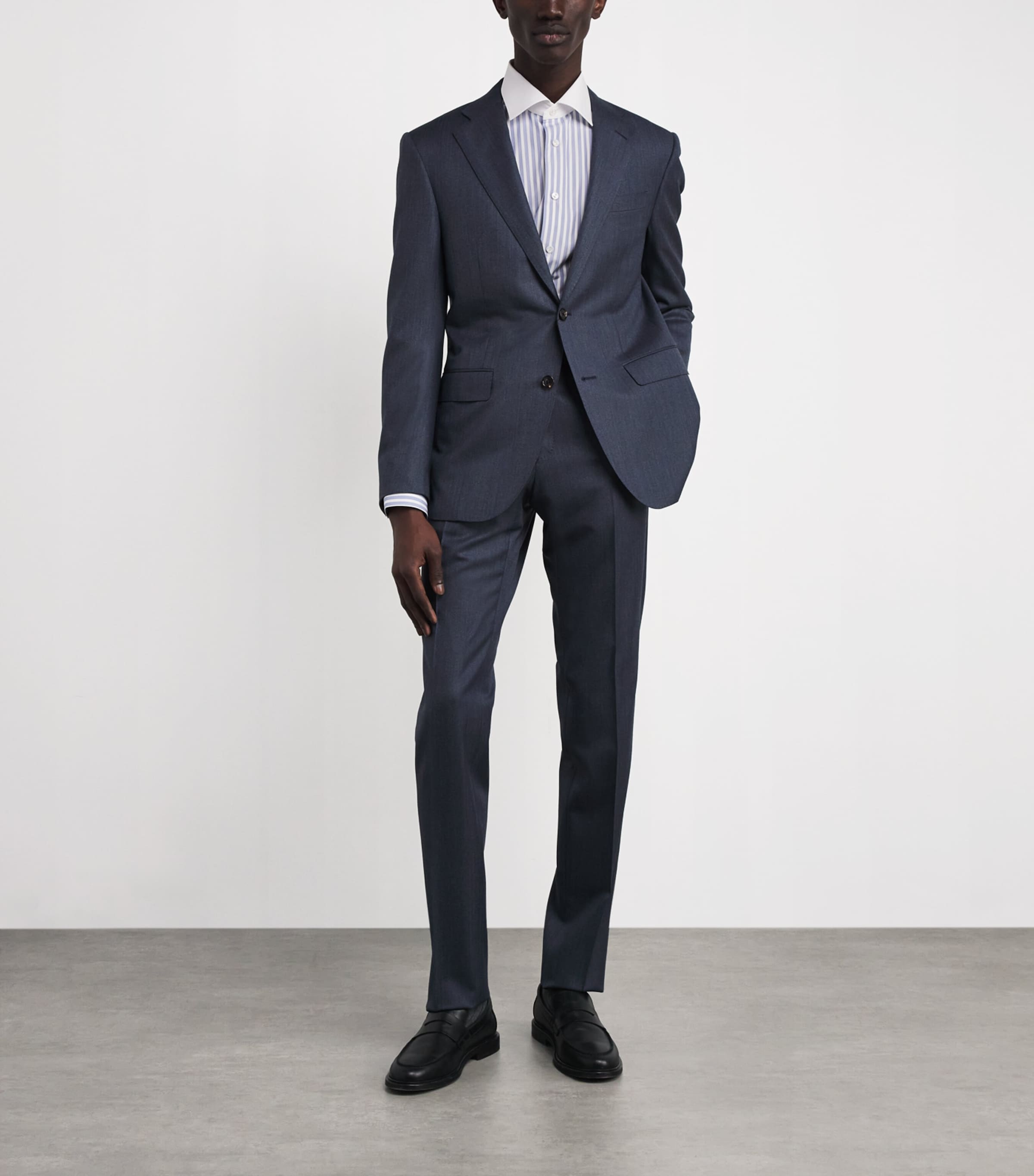 Eton Supima Cotton Twill Bengal Stripe Shirt