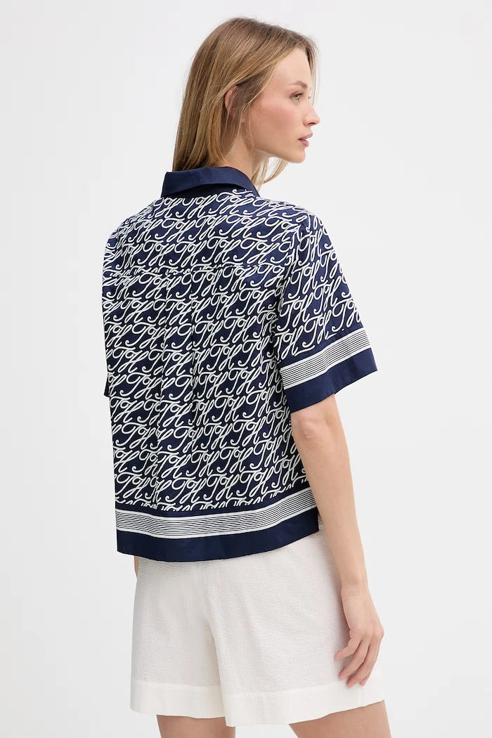 Tommy Hilfiger риза дамска с коприна SUMMER