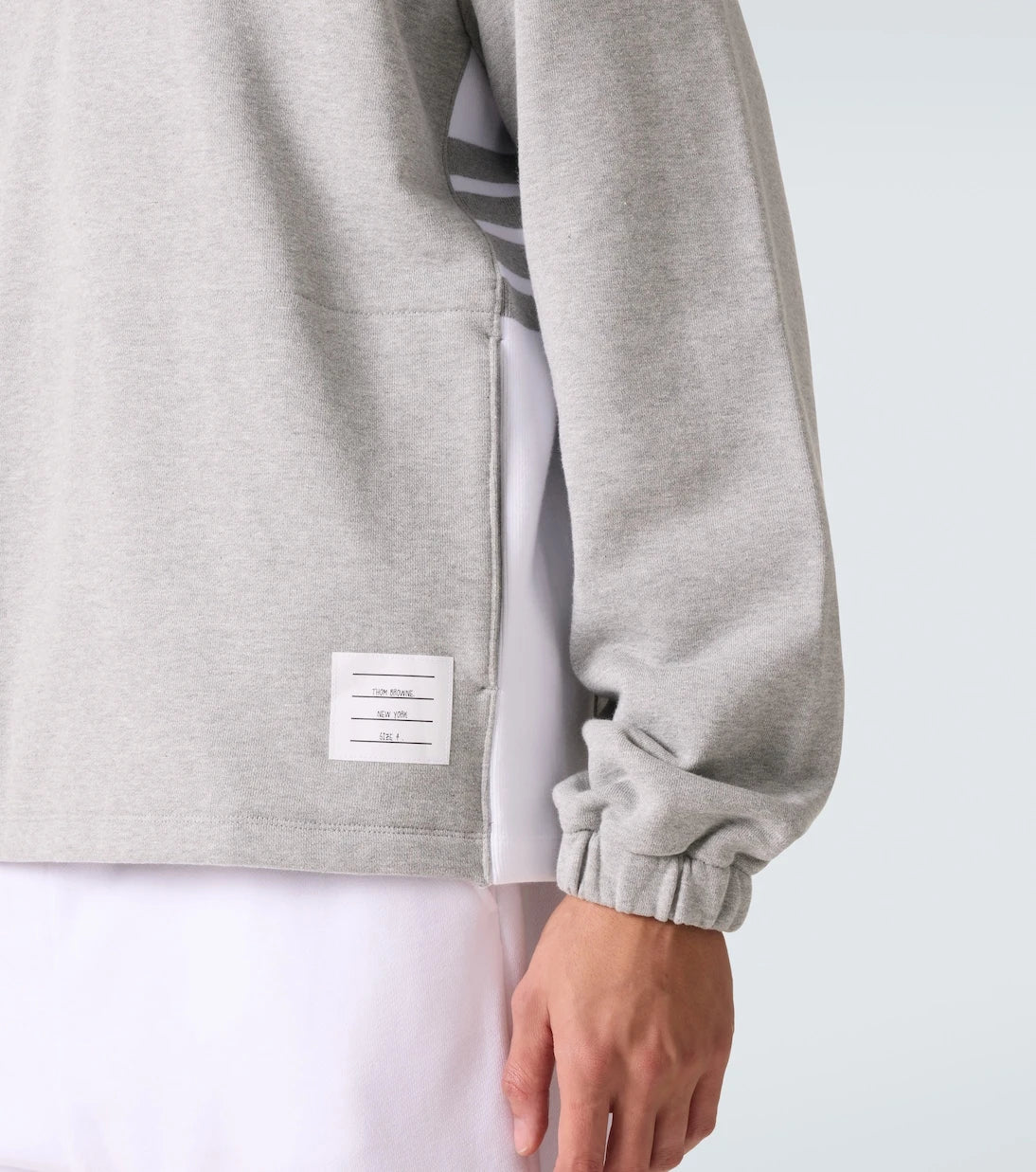 Thom Browne - 4-Bar cotton jersey half-zip sweatshirt