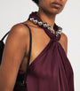 Stella McCartney Burgundy Satin Halterneck Gown