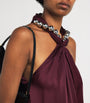 Stella McCartney Burgundy Satin Halterneck Gown