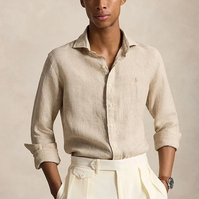 Polo Ralph Lauren риза мъжка от лен