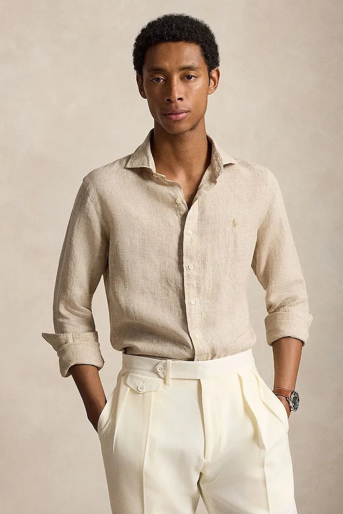 Polo Ralph Lauren риза мъжка от лен
