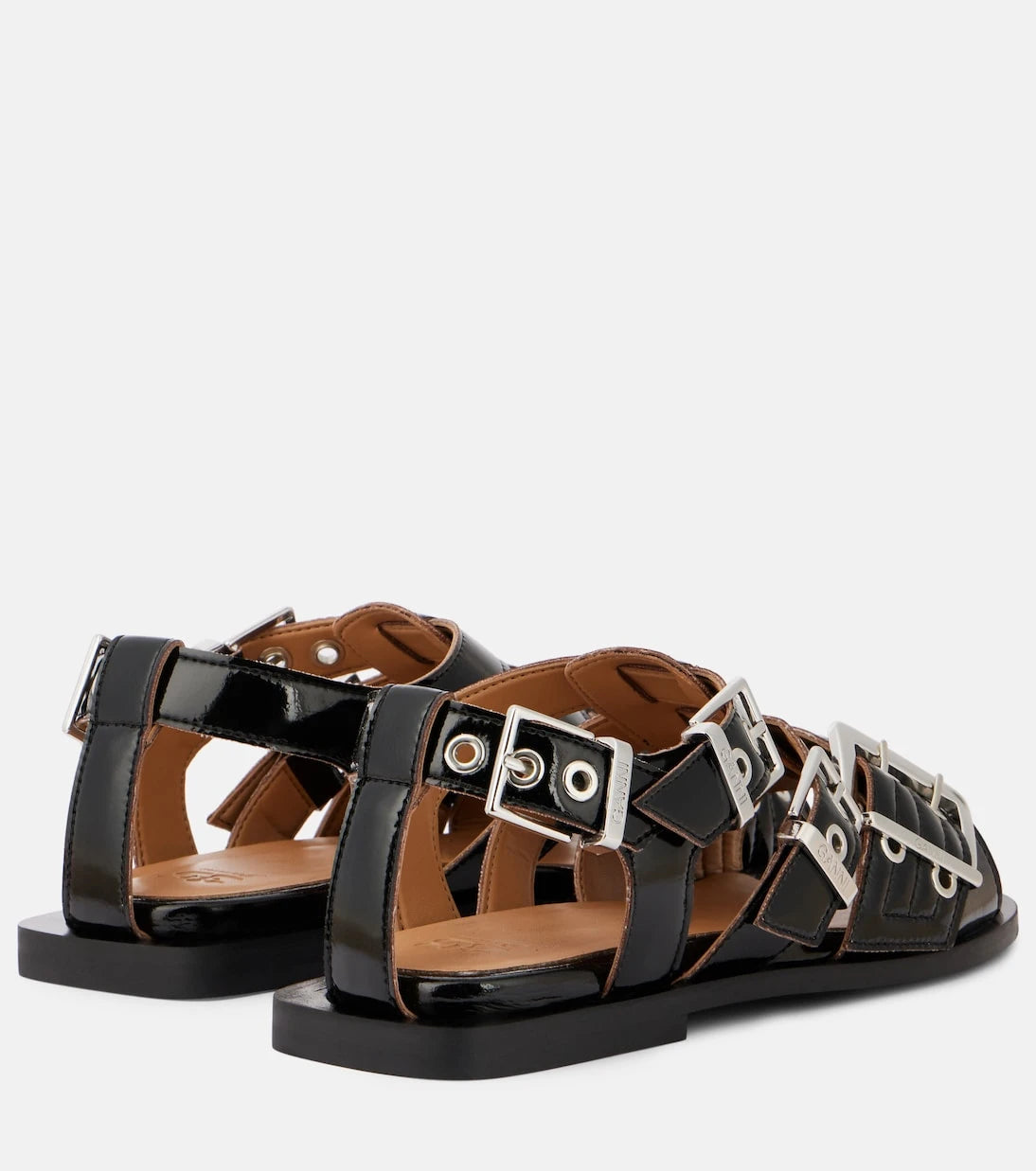 Ganni - Buckle-detail sandals