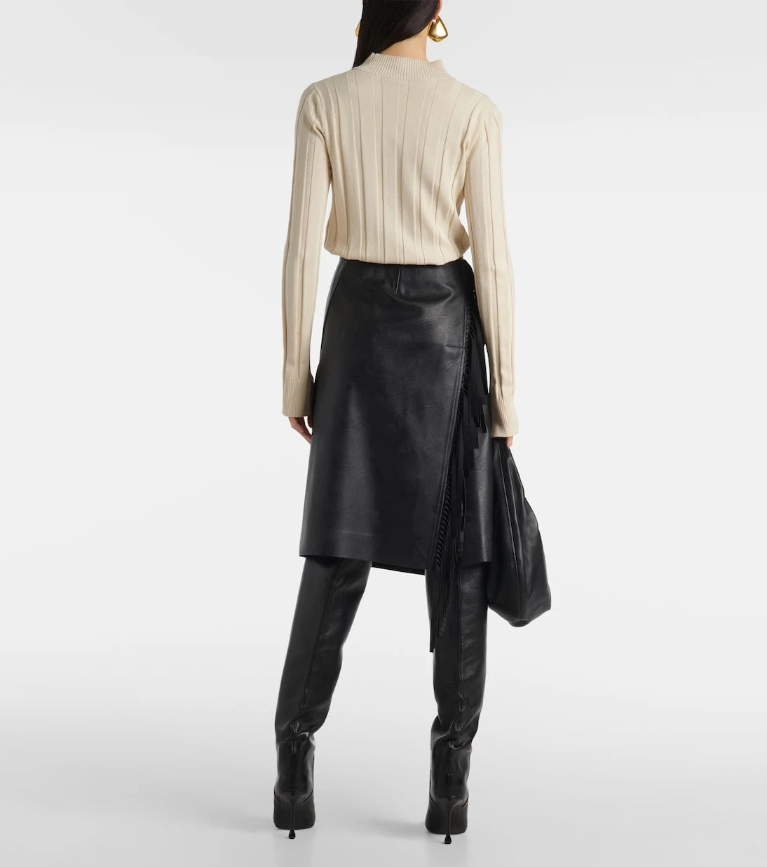 Stella McCartney - Alter mat faux leather midi skirt