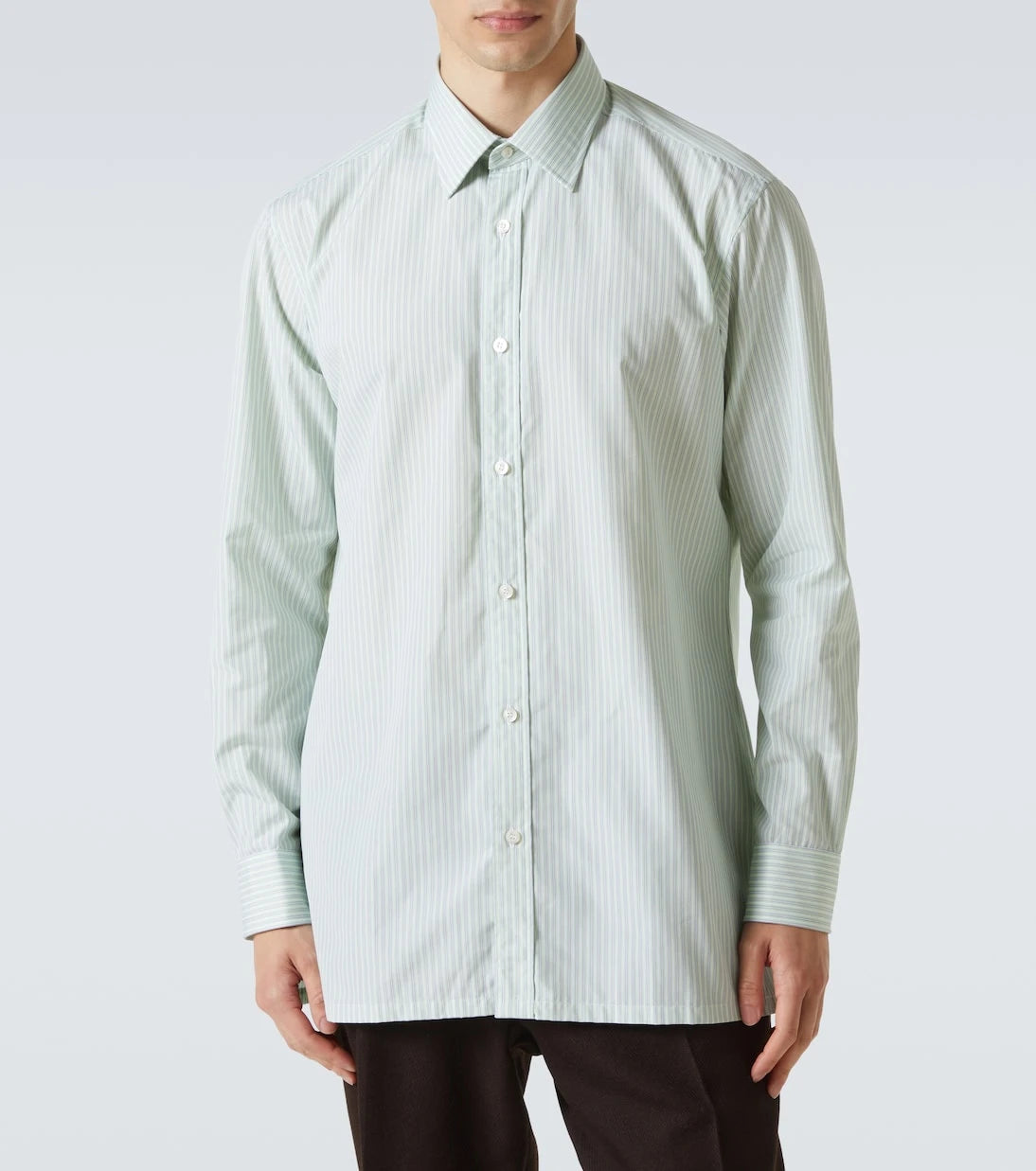 Charvet - Striped cotton poplin shirt