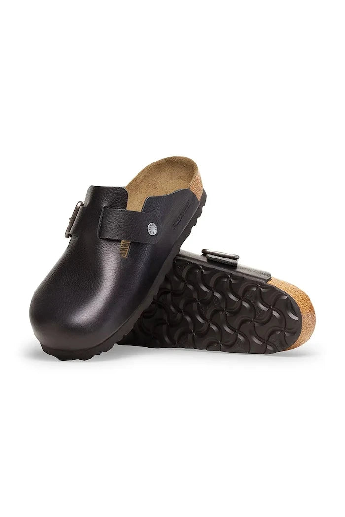 Birkenstock Boston Vintage Wood Wire Buckle Deri Terlik