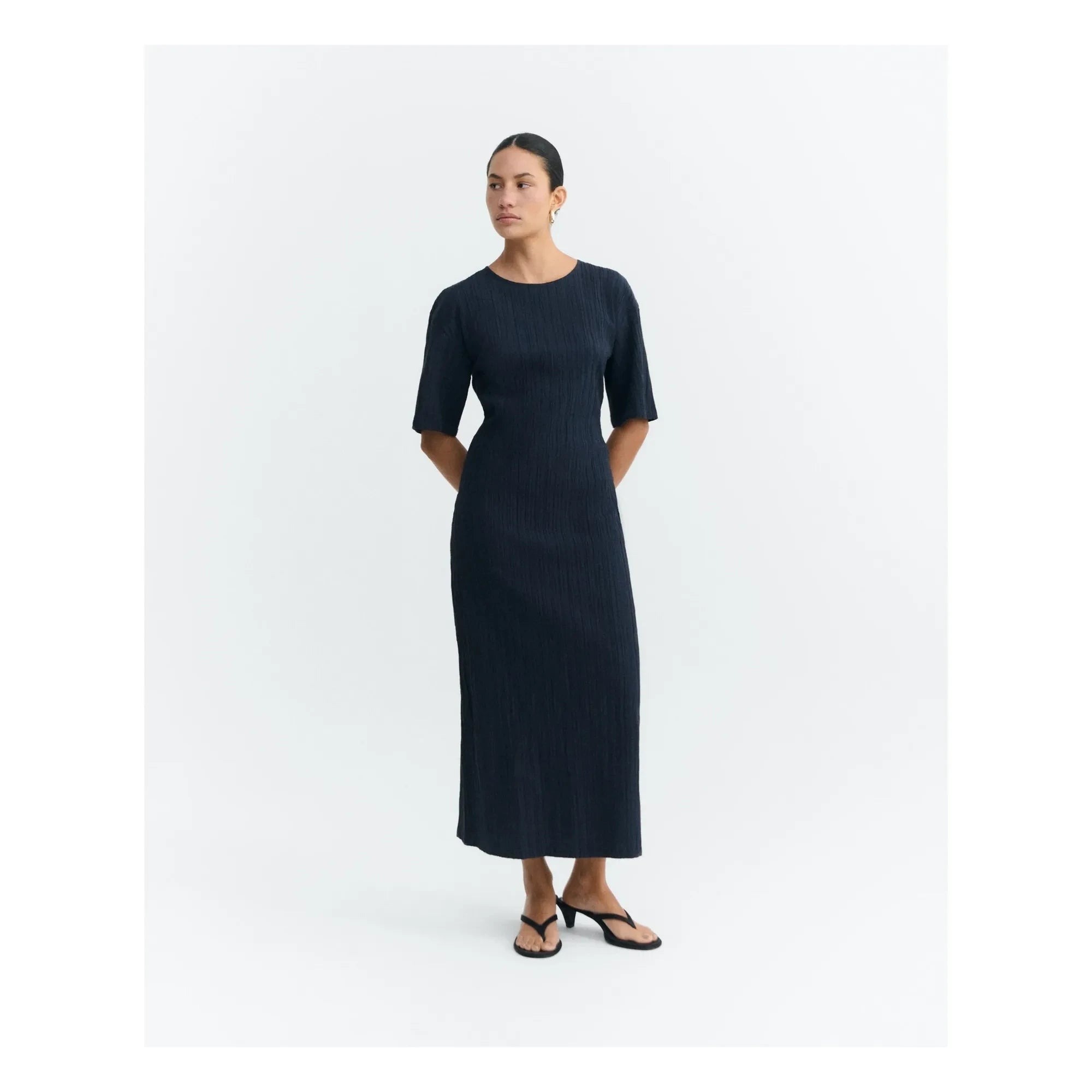Thinking Mu - Kina organic cotton dress | Blue