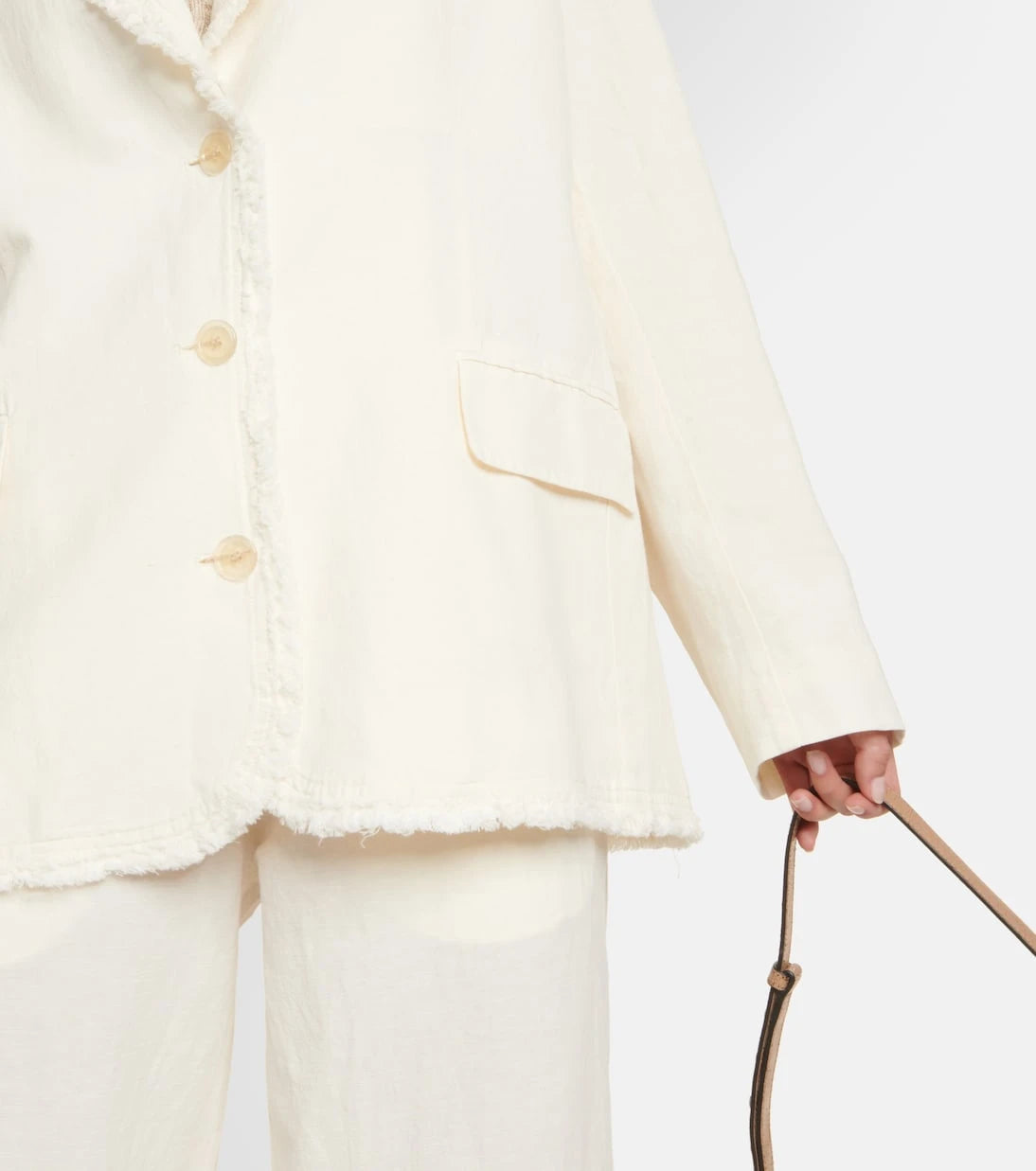 Acne Studios - سترة قطنية وكتانية