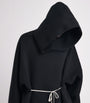 Rick Owens Black Cashmere Double-Faced Tunic Hoodie