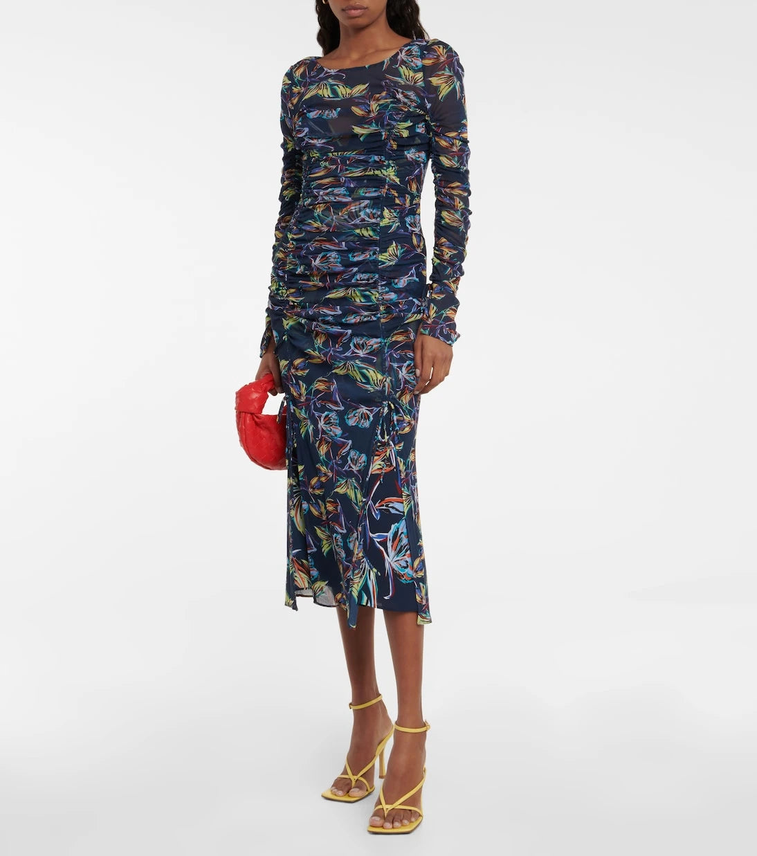 Diane von Furstenberg - Corinne printed mesh midi dress